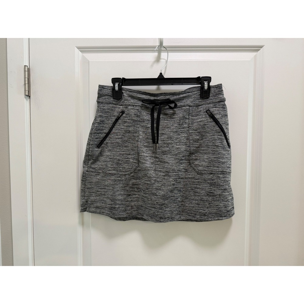Tek Gear Dry-Tek Gray Space Dye Athletic Skort with Zipper Pockets Size M